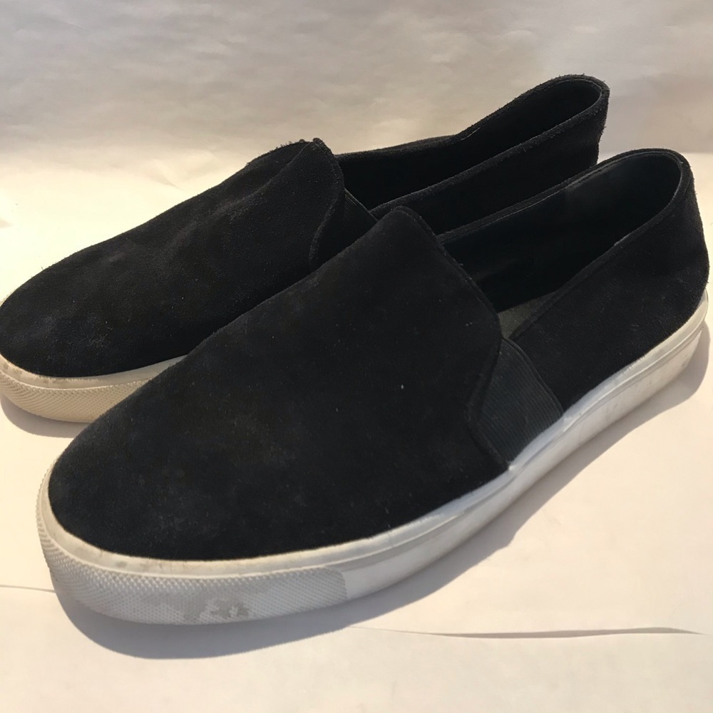 Black Suede Slip Ons